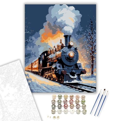 Éjszakai Expressz Varazslat - számfestő készlet - Számfestő.hu - 40×50cm - keretre feszítve