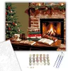 Kandalló Melletti Meghittség - számfestő készlet - Számfestő.hu - 40×50cm - keret nélkül