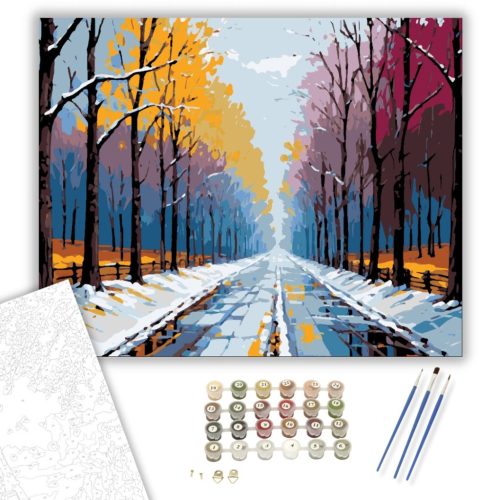 Őszi Elmúlás - számfestő készlet - Számfestő.hu - 60×70cm - keretre feszítve