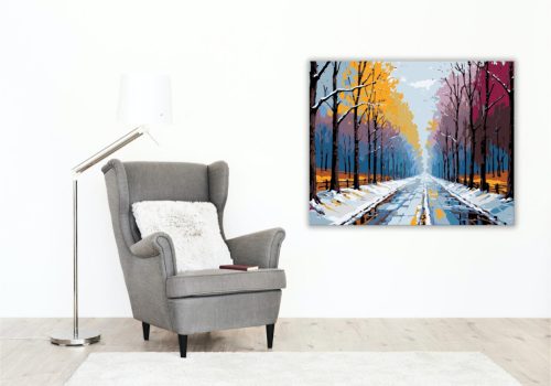 Őszi Elmúlás - számfestő készlet - Számfestő.hu - 60×70cm - keret nélkül