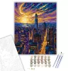 Városi Csillagfény Éjszakája - számfestő készlet - Számfestő.hu - 40×50cm - keret nélkül