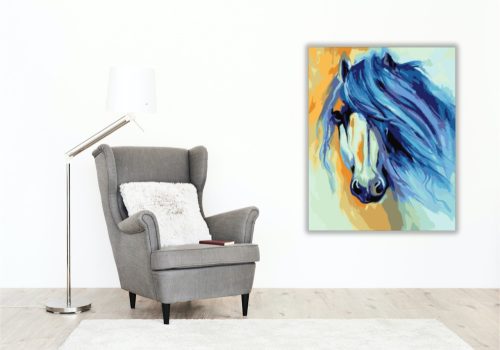 Ló sörény - számfestő készlet - Számfestő.hu - 60×70cm - keretre feszítve