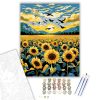 Napraforgó Mező Harmóniája - számfestő készlet - Számfestő.hu - 40×50cm - keret nélkül