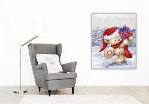 Téli ajándék - számfestő készlet - Számfestő.hu - 40×50cm - keret nélkül