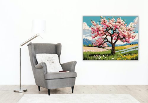 Virágzó Tavaszi Álom - számfestő készlet - Számfestő.hu - 40×50cm - keret nélkül