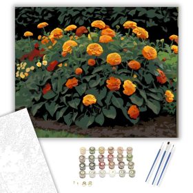 Őszirózsák Tüze - számfestő készlet - Számfestő.hu - 40×50cm - keret nélkül