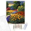Naplemente Virágoskert Harmóniája - számfestő készlet - Számfestő.hu - 40×50cm - keret nélkül