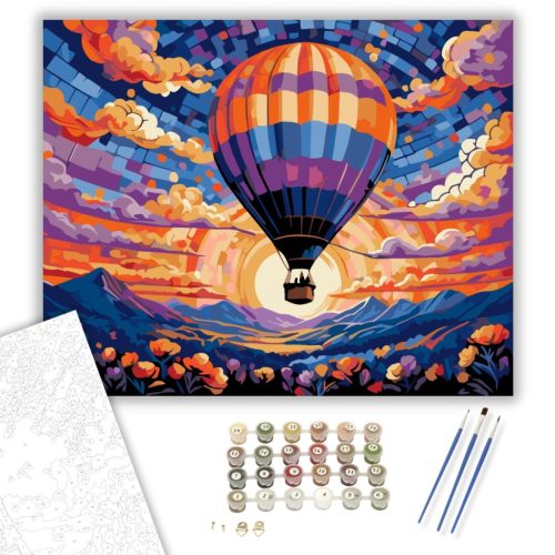 Lebegő Álomvilág - számfestő készlet - Számfestő.hu - 50×60cm - keretre feszítve