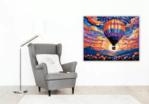 Lebegő Álomvilág - számfestő készlet - Számfestő.hu - 40×50cm - keretre feszítve