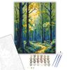 Napfényes Erdő Ösvénye - számfestő készlet - Számfestő.hu - 40×50cm - keret nélkül
