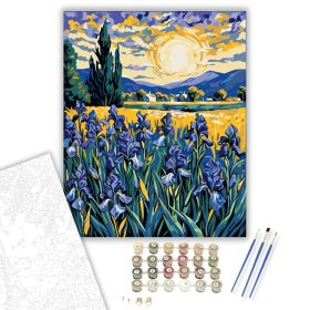 Napfényes Íriszmező - számfestő készlet - Számfestő.hu - 40×50cm - keret nélkül