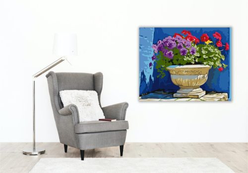 Virágzó Színkavalkád - számfestő készlet - Számfestő.hu - 40×50cm - keret nélkül