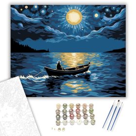 Csillagfényes Evezés - számfestő készlet - Számfestő.hu - 40×50cm - keret nélkül