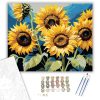 Napraforgók Tükröződése - számfestő készlet - Számfestő.hu - 60×70cm - keret nélkül