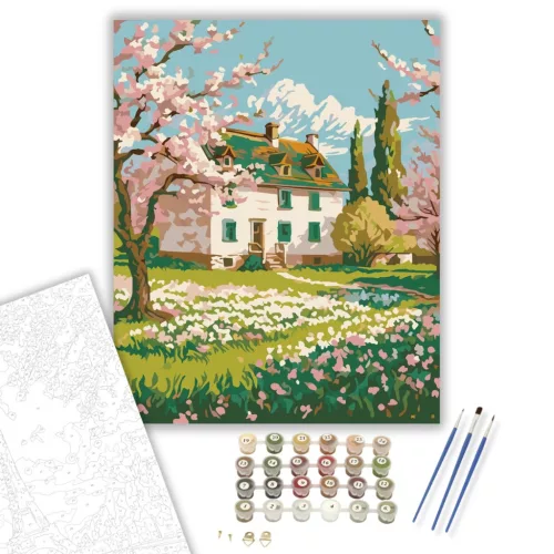Tavaszi Ébredés Harmóniája - számfestő készlet - Számfestő.hu - 40×50cm - keret nélkül