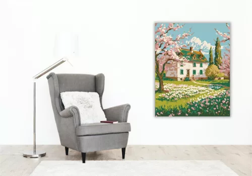 Tavaszi Ébredés Harmóniája - számfestő készlet - Számfestő.hu - 50×60cm - keret nélkül