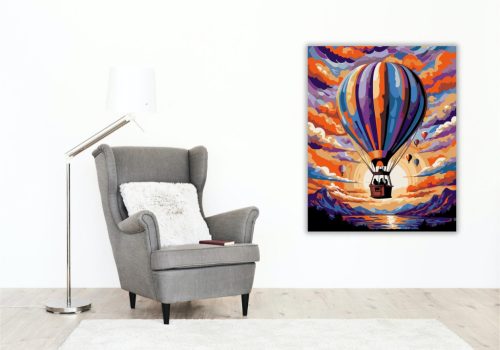 Légi Utazás Színei - számfestő készlet - Számfestő.hu - 50×60cm - keret nélkül