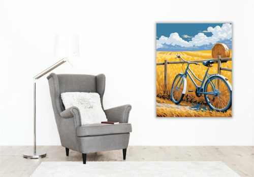 Aranyló Mezők Csendje - számfestő készlet - Számfestő.hu - 50×60cm - keretre feszítve