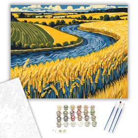 Aranyló Mezők Látomása - számfestő készlet - Számfestő.hu - 40×50cm - keret nélkül