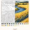 Aranyló Mezők Látomása - számfestő készlet - Számfestő.hu - 40×50cm - Keretre feszítve