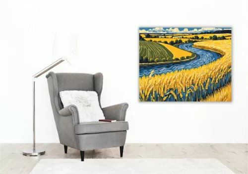 Aranyló Mezők Látomása - számfestő készlet - Számfestő.hu - 40×50cm - Keret nélkül