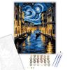 Csillagfényes Velencei Álmok - számfestő készlet - Számfestő.hu - 40×50cm - keret nélkül