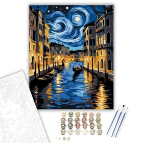 Csillagfényes Velencei Álmok - számfestő készlet - Számfestő.hu - 40×50cm - keret nélkül