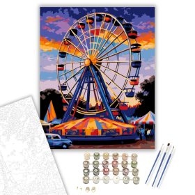 Forgókerék Színkavalkádja - számfestő készlet - Számfestő.hu - 40×50cm - keret nélkül