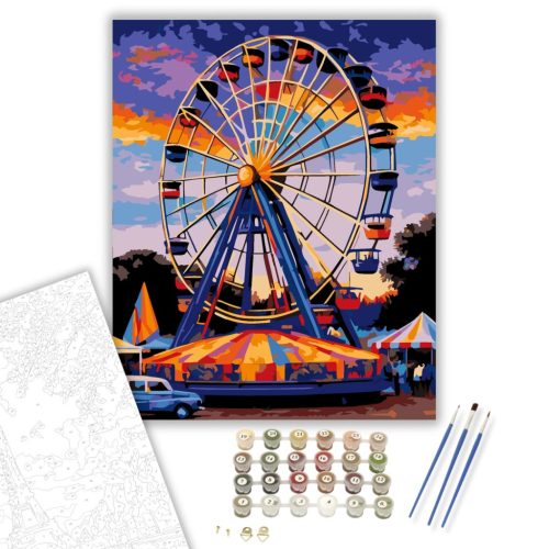 Forgókerék Színkavalkádja - számfestő készlet - Számfestő.hu - 60×70cm - keret nélkül