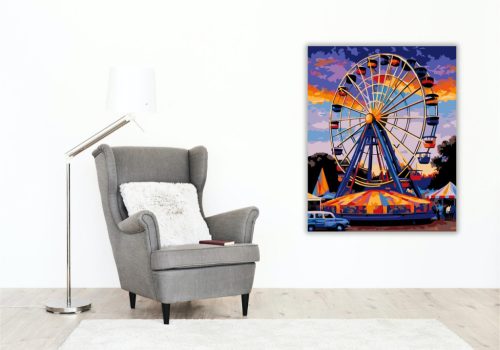 Forgókerék Színkavalkádja - számfestő készlet - Számfestő.hu - 40×50cm - keretre feszítve