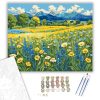 Hegyek Virágos Kertje - számfestő készlet - Számfestő.hu - 40×50cm - keret nélkül