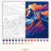 Hegyek Tüzes Látomása - számfestő készlet - Számfestő.hu - 80×100cm - Keret nélkül