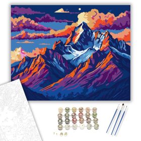 Hegyek Tüzes Látomása - számfestő készlet - Számfestő.hu - 40×50cm - keret nélkül