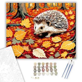 Őszi Erdő Lakója - számfestő készlet - Számfestő.hu - 40×50cm - keret nélkül