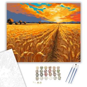 Aranyló Búzamezők Szépsége - számfestő készlet - Számfestő.hu - 40×50cm - keret nélkül
