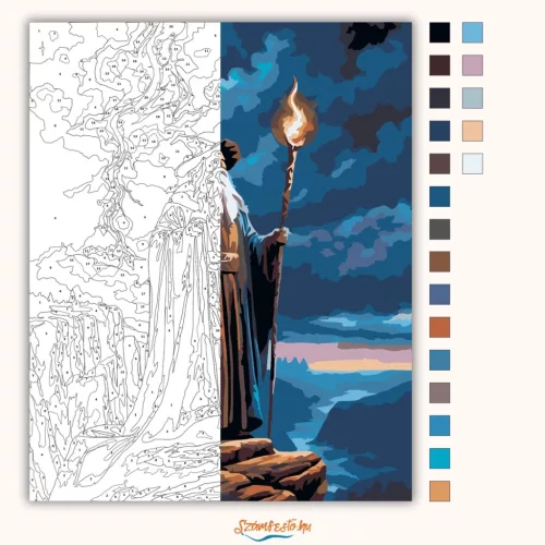 Vihar és mágia - számfestő készlet - Számfestő.hu - 50×60cm - Keret nélkül