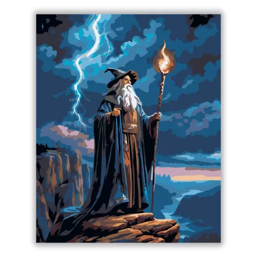 Vihar és mágia - számfestő készlet - Számfestő.hu - 50×60cm - Keret nélkül