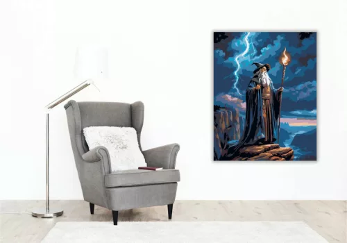 Vihar és mágia - számfestő készlet - Számfestő.hu - 40×50cm - Keret nélkül