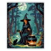 Az erdő boszorkánya - számfestő készlet - Számfestő.hu - 80×100cm - Keret nélkül
