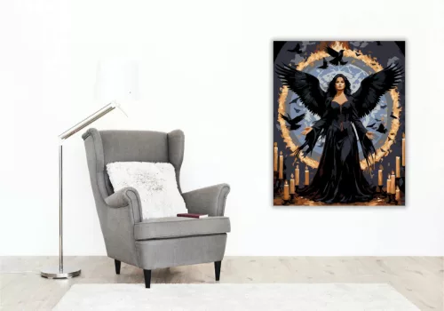 A varjak úrnője - számfestő készlet - Számfestő.hu - 50×60cm - Keret nélkül