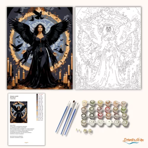 A varjak úrnője - számfestő készlet - Számfestő.hu - 60×70cm - Keret nélkül