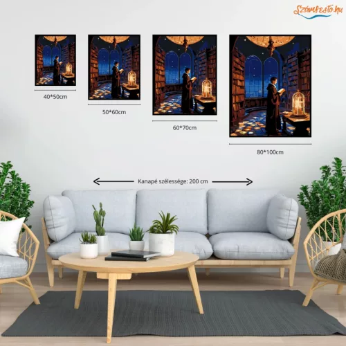 Az első varázslat - számfestő készlet - Számfestő.hu - 60×70cm - Keretre feszítve