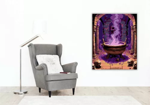 Boszorkányüst - számfestő készlet - Számfestő.hu - 60×70cm - Keret nélkül