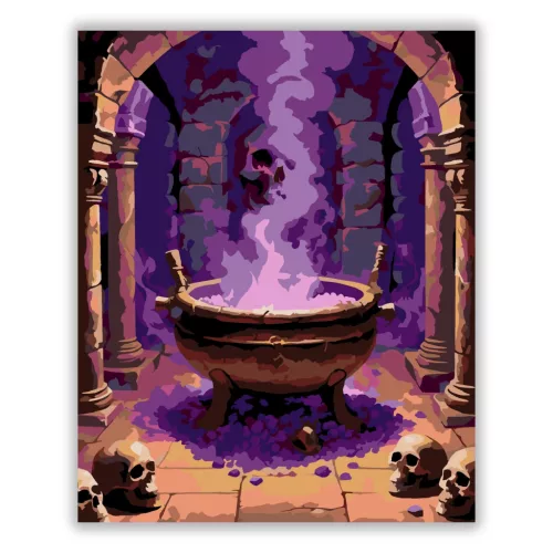 Boszorkányüst - számfestő készlet - Számfestő.hu - 40×50cm - Keret nélkül