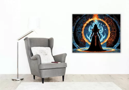 Sejtelmes varázslónő - számfestő készlet - Számfestő.hu - 80×100cm - Keret nélkül