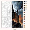 Mágikus kastély - számfestő készlet - Számfestő.hu - 50×60cm - Keret nélkül