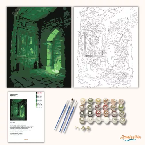 Sejtelmes varázskamra - számfestő készlet - Számfestő.hu - 50×60cm - Keret nélkül