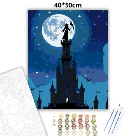 Telihold boszorkánya - számfestő készlet - Számfestő.hu - 40×50cm - Keret nélkül