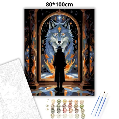 Tükörszellem - számfestő készlet - Számfestő.hu - 80×100cm - Keret nélkül