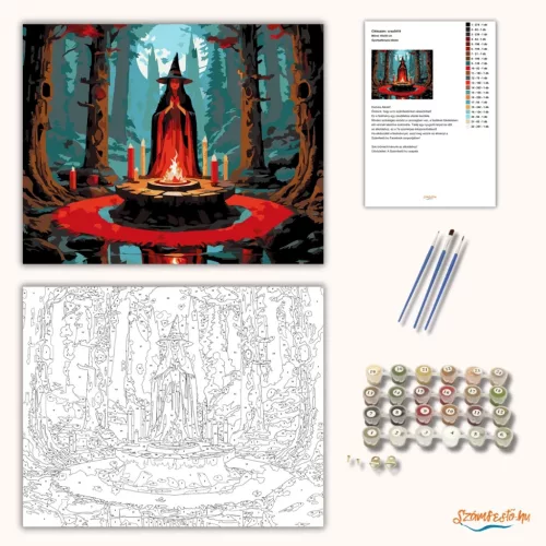 Gyertyafényes idézés - számfestő készlet - Számfestő.hu - 60×70cm - Keret nélkül